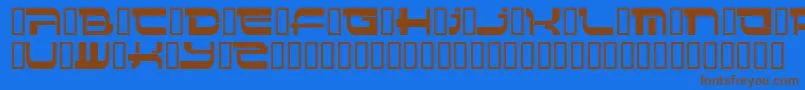 Insert 4 Font – Brown Fonts on Blue Background