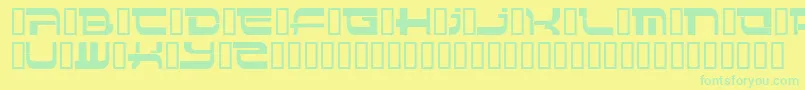 Insert 4 Font – Green Fonts on Yellow Background