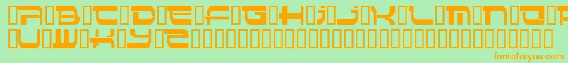Insert 4 Font – Orange Fonts on Green Background