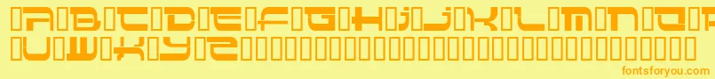 Insert 4 Font – Orange Fonts on Yellow Background