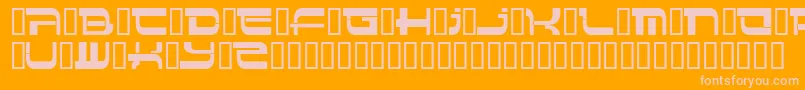 Insert 4-Schriftart – Rosa Schriften auf orangefarbenem Hintergrund