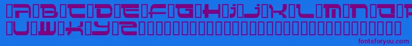 Insert 4 Font – Purple Fonts on Blue Background
