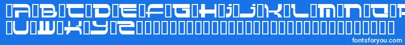 Шрифт Insert 4 – белые шрифты на синем фоне