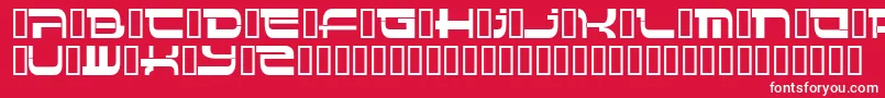 Insert 4 Font – White Fonts on Red Background