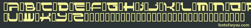 Insert 4 Font – Yellow Fonts on Black Background