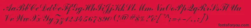 ClarionRegular Font – Black Fonts on Red Background
