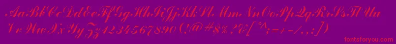 Шрифт ClarionRegular – красные шрифты на фиолетовом фоне
