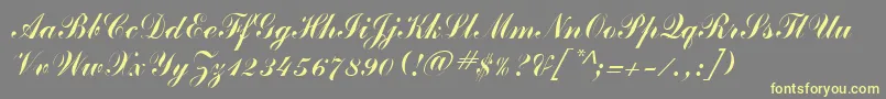 Шрифт ClarionRegular – жёлтые шрифты на сером фоне