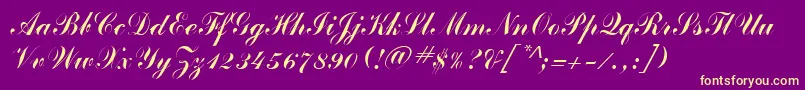 ClarionRegular-fontti – keltaiset fontit violetilla taustalla