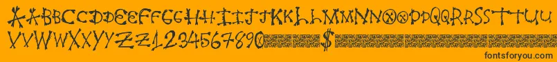 Freshbone Font – Black Fonts on Orange Background