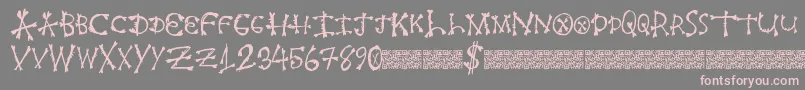 Шрифт Freshbone – розовые шрифты на сером фоне