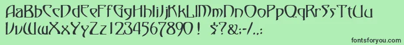 FezsskRegularフォントについての詳細 フォントFezsskRegular – 緑の背景に黒い文字