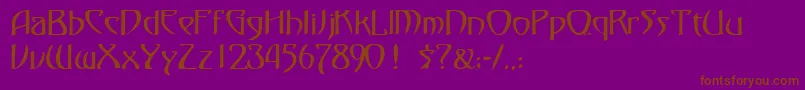 FezsskRegular Font – Brown Fonts on Purple Background