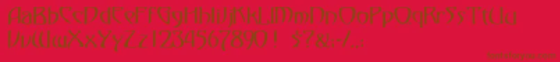 Police FezsskRegular – polices brunes sur fond rouge