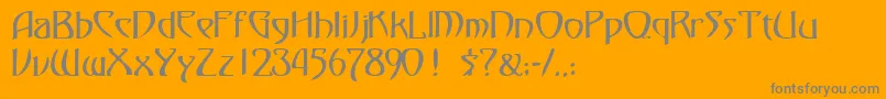 Czcionka FezsskRegular – szare czcionki na pomarańczowym tle