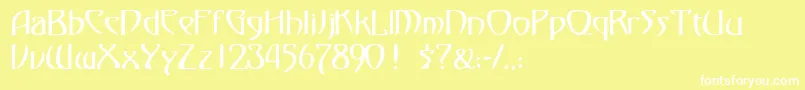 FezsskRegular Font – White Fonts on Yellow Background