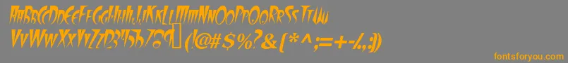 More about FangsscapssskItalic Font FangsscapssskItalic Font – Orange Fonts on Gray Background
