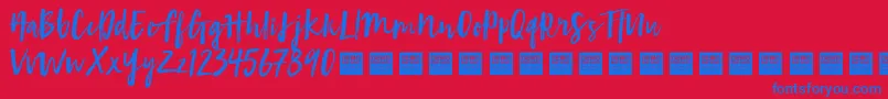 FirstTakeDemo Font – Blue Fonts on Red Background