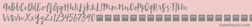 FirstTakeDemo-Schriftart – Graue Schriften auf rosa Hintergrund