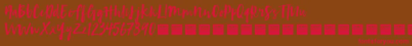 FirstTakeDemo Font – Red Fonts on Brown Background