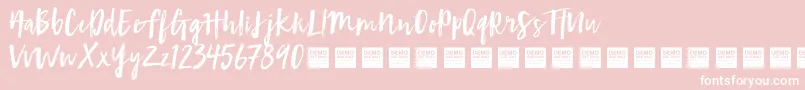 FirstTakeDemo Font – White Fonts on Pink Background