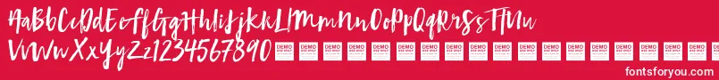 FirstTakeDemo Font – White Fonts on Red Background