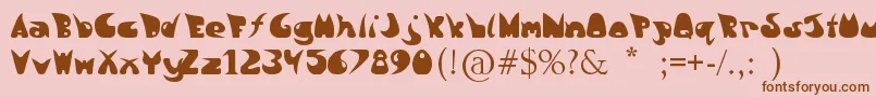 LavaSilhouettes Font – Brown Fonts on Pink Background