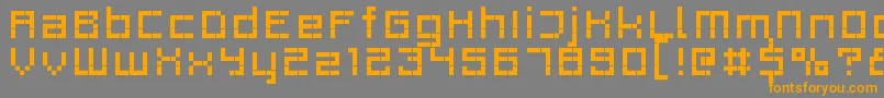 RProfil6-Schriftart – Orangefarbene Schriften auf grauem Hintergrund
