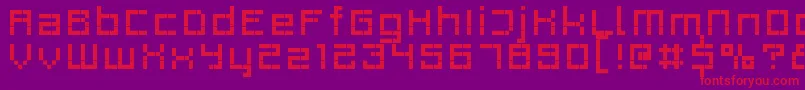 Fonte RProfil6 – fontes vermelhas em um fundo violeta