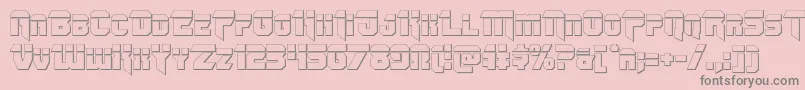 Omegaforcebullet11 Font – Gray Fonts on Pink Background