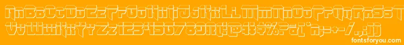 Omegaforcebullet11 Font – White Fonts on Orange Background