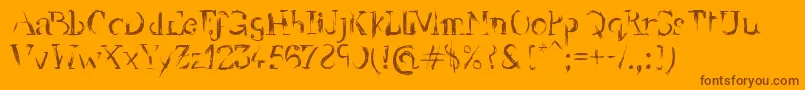 YellowBackRadio Font – Brown Fonts on Orange Background