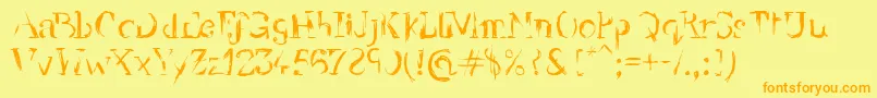 YellowBackRadio Font – Orange Fonts on Yellow Background