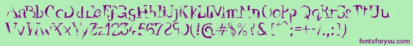 More about YellowBackRadio Font YellowBackRadio Font – Purple Fonts on Green Background