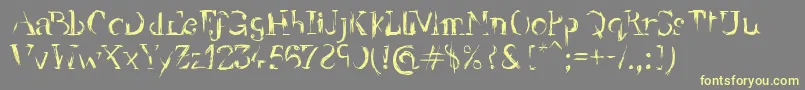 YellowBackRadio Font – Yellow Fonts on Gray Background