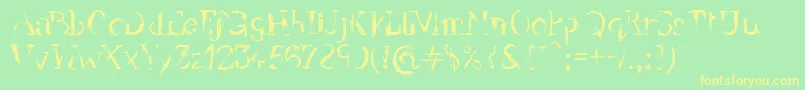 YellowBackRadio Font – Yellow Fonts on Green Background
