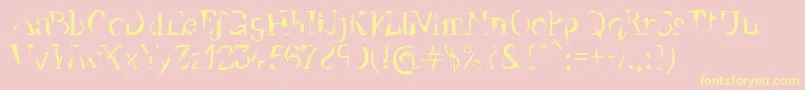 YellowBackRadio-Schriftart – Gelbe Schriften auf rosa Hintergrund