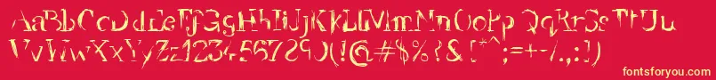 YellowBackRadio Font – Yellow Fonts on Red Background