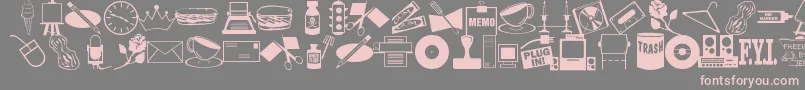 ArtsypartsDingbatsJl Font – Pink Fonts on Gray Background