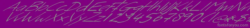 SleightOfHand-Schriftart – Graue Schriften auf violettem Hintergrund