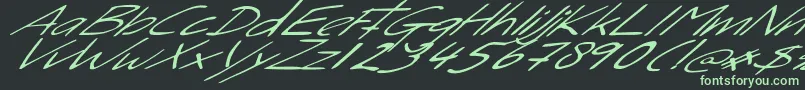 SleightOfHand Font – Green Fonts on Black Background