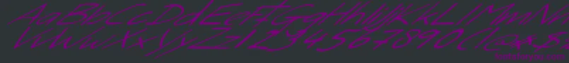 SleightOfHand Font – Purple Fonts on Black Background