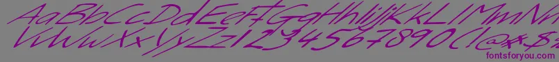 SleightOfHand-Schriftart – Violette Schriften auf grauem Hintergrund