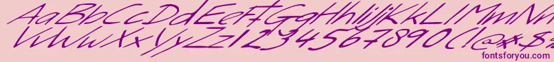 SleightOfHand-Schriftart – Violette Schriften auf rosa Hintergrund