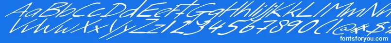 SleightOfHand Font – White Fonts on Blue Background