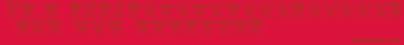 Weitere Informationen zur FarhatAcordesBY-Schriftart FarhatAcordesBY-Schriftart – Braune Schriften auf rotem Hintergrund