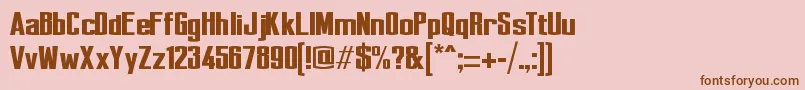 Perca-fontti – ruskeat fontit vaaleanpunaisella taustalla