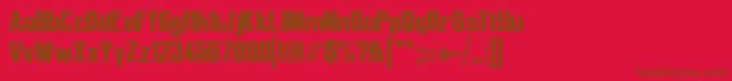 Perca Font – Brown Fonts on Red Background