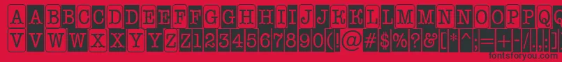 AOldtypernrcmcmb3 Font – Black Fonts on Red Background