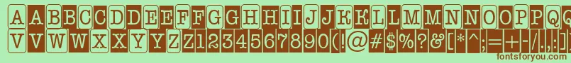 AOldtypernrcmcmb3 Font – Brown Fonts on Green Background